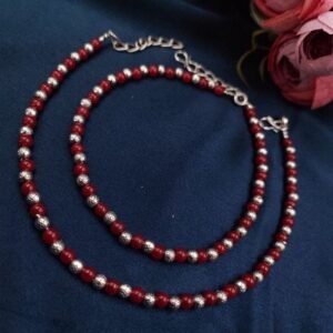 Silver Plated Round Beads Anklets – Adjustable Size Anklet