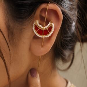 Gold Plated Half Moon Earcuff – Elegant Jewelry for Modern Looks