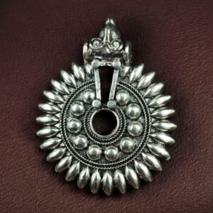 Round Sun Design Oxidized German Silver Charm for DIY Jewelry Making Raw Material