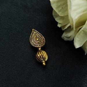 Drop Shape Gold Plated German Silver Charm Raw Material for DIY Jewelry Making