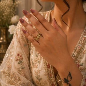 Anti Tarnish Rings Gold Plated Cocktail Statement Ring