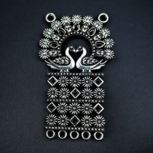 Unique Peacock Design German Silver Pendant Raw Material for DIY Jewelry Making Craft Supplies