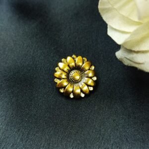 Sunflower Design Gold Plated German Silver Charm Raw Material for DIY Jewelry Making
