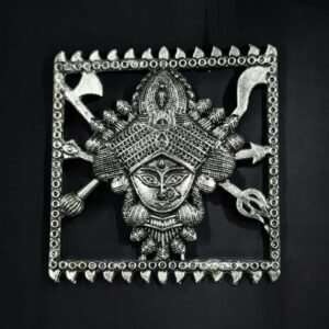 Maa Durga Religious German Silver Pendant for DIY Jewelry Making Handmade Spiritual Charm