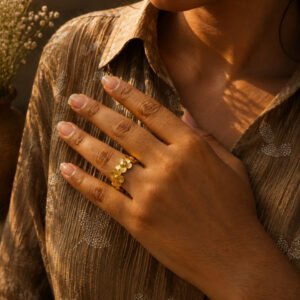Anti Tarnish Rings Adjustable Contemporary Open Ring for Stylish Women
