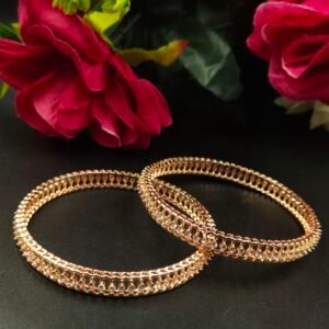 Gold Plated AD Stone Bangle for Women Elegant Traditional Partywear Jewelry