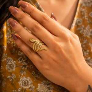 Anti Tarnish Rings for Women with Premium Look Gold Plated Finish