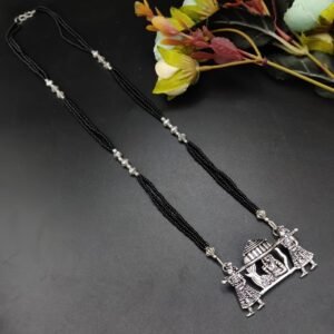 Traditional Dulha Dulhan Oxidised Mangal Sutra Necklace