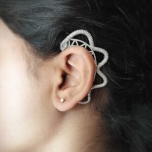 Silver Replica Snake Design Earcuff | Unique Earrings Without Piercing