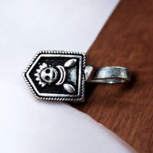 Traditional Oxidised Nosepins | Adorable Silver Plated Non-Piercing Nose Pin