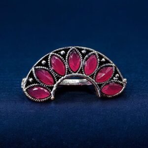Marathi Nath | Adorable Oxidised Maharashtrian Nosepin Non-Piercing