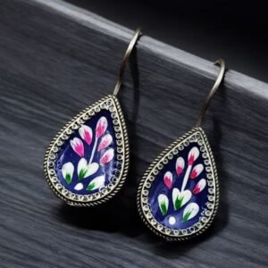Hand-Painted Earrings | Best Silver Replica Party-Wear Jewelry For Girls