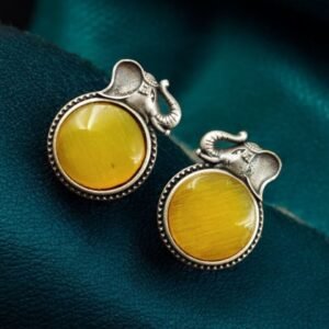 Elephant Stud Earrings – Silver Look alike Best Monalisa Jewellery
