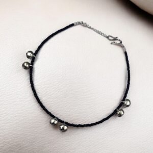 Elegant Silver Blackbead Ghungroo Anklet – Best for Every Occasion
