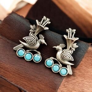 Elegant-Bird-Design-Brass-Stud-Earrings-with-Perfect-Stone-Details