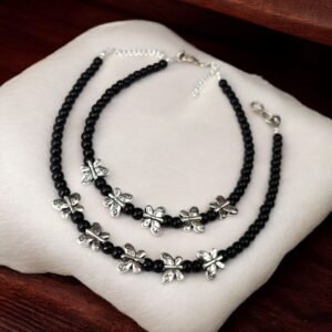 Oxidised Butterfly Charm Anklets for Women | Best Silver Plated Stylish Payal