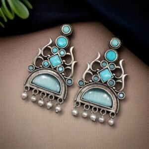 Unique Brass Stone Stud Earrings – A Perfect Choice for Any Occasion