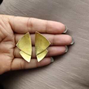 Handcrafted Gold-Plated Geometric Studs | Modern & Elegant Adorable Earrings