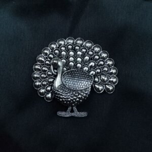 Antique Finish German Silver Peacock Pendant – Perfect Making for DIY Jewelry,