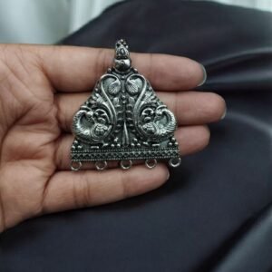 Oxidized Peacock Pendant – Silver Plated Raw Material for DIY Jewelry Making