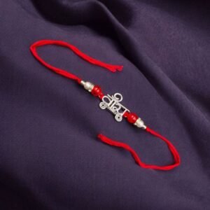 Designer Silver Plated Oxidized Veera Rakhi – Perfect Raksha Bandhan Gift for Brother