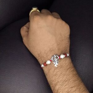 Handcrafted Silver Trishul Rakhi | Raksha Bandhan Blessings Gift For Brother
