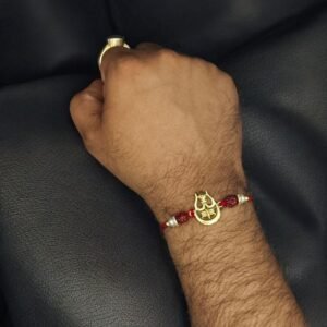 Premium Trishul Rakhi | Oxidized Gold Plated Perfect for Beloved Brother
