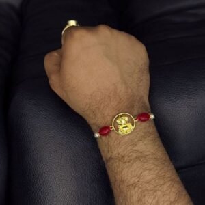 Premium Gold Plated Best Ganesha Rakhi for Brother | Handcrafted for Raksha Bandhan
