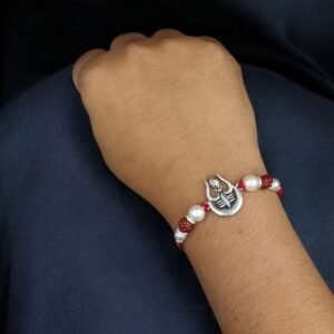 Elegant Trishul Rakhi for Brother – Silver Plated Design for Raksha Bandhan