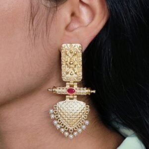 Premium Gold Plated Brass Earrings – A Beautiful Blend of Traditional Elegance and Modern Style