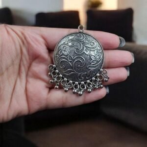 German Silver Floral Art Pendant | Unique DIY Jewelry Making Raw Material for Crafts