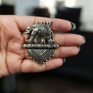 Oxidized German Silver Elephant Pendant | Perfect DIY Jewelry Making Raw Material