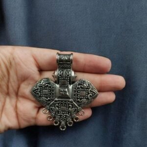 Antique German Silver Pendant | Unique Craft Raw Material for Handmade Jewelry