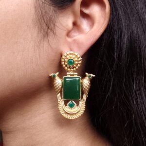 Best Traditional Gold Plated Bird Earrings – Ethnic Dangler with Vintage Look Jewelry