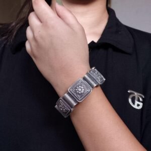 Oxidized Bracelet Square Design | Best Traditional Kada / Bangles For Girls