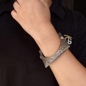 Antique Kada | Silver Replica Bangles | Best Traditional Silver Square Bracelets