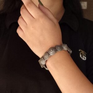Antique Design Oxidised Bracelets | Free Size Kada / Bangles For Girls