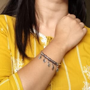 Stylish German Silver Leaf Charm Bangles | Perfect Ethnic Jewelry For Women