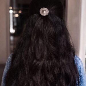 Handmade Astrological Sign Hair Pin | Oxidized Silver Look Ethnic Wear Amazing Jewelry