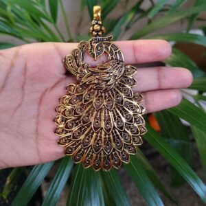 German Silver Peacock Pendant Raw Material for Premium Handmade Jewelry Craft Designs