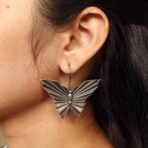 Silver Replica Butterfly Earrings | Unique Hook Style Casual Wear Jewelry
