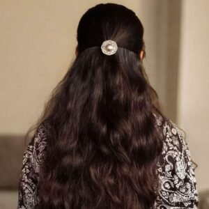 Trendy Oxidized Hair Pin | Silver Replica Beautiful Hair Jewelry Gift For Her