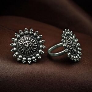 Designer Oxidized Toe Ring | Silver Plated Best Fashionable Jewelry