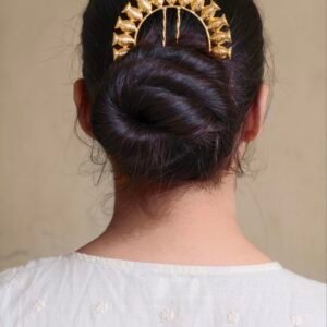 Gold Plated Fish Design Juda Pin | Elegant Unique Hair Jewelry for Women