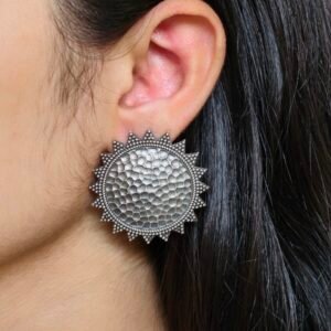 Vintage Look alike Unique Design Earrings | Silver Replica Oxidized Daily Wear Jewelry