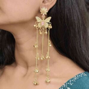Elegant Butterfly Kashmiri Jhumka Earrings with Stunning Traditional Jewelry