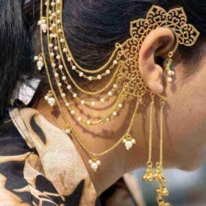 Elegant Floral Art Non Piercing Kashmiri Jhumka for Women | Beautiful Gift For Her