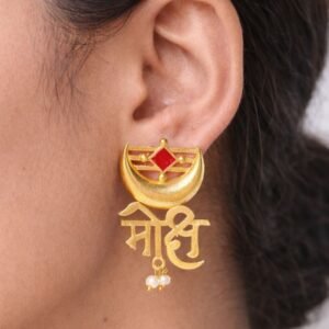 Gold Plated Moksh Earrings Elegant Stunning Traditional Jewelry for Women