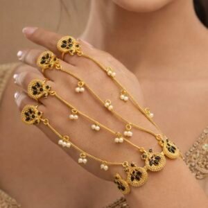 Kashmiri Peacock Hathphool Stunning Traditional Jewelry with Elegant Royal Design