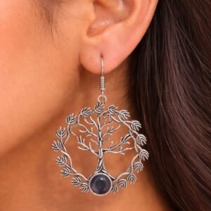 Unique Oxidized Tree Earring Design with Premium Artistic Everyday Wear Jewelry